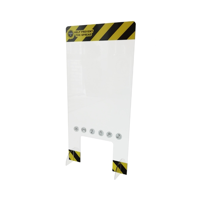 Coronavirus COVID19 Sneeze Guard Perspex Portrait Social Distancing